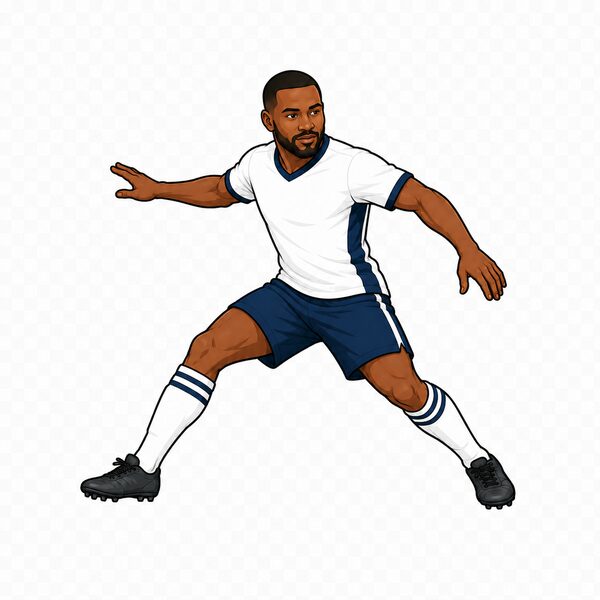 Soccer player — male-return-forehand