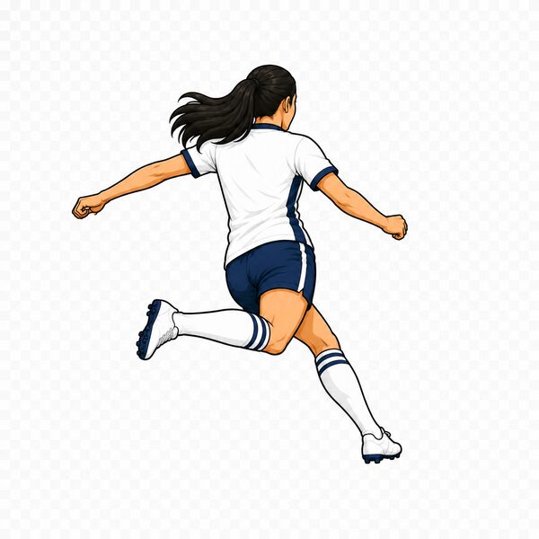 Soccer player — female-forehand